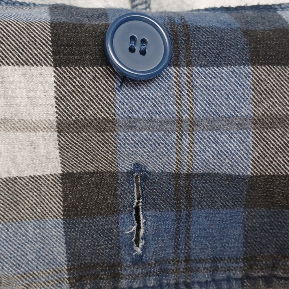 EUC Plaid Flannel Hooded Jacket w/belt - Picture 10 of 11